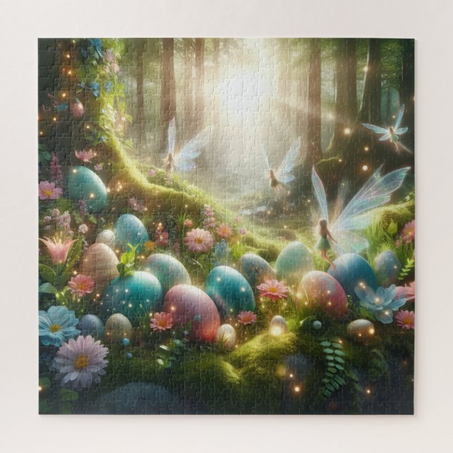 Mystical Forest Fairy Magical Spring Eggs Jigsaw Puzzle (Vertical)