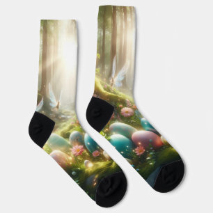 Mystical Forest Fairy Magical Spring Eggs Socks