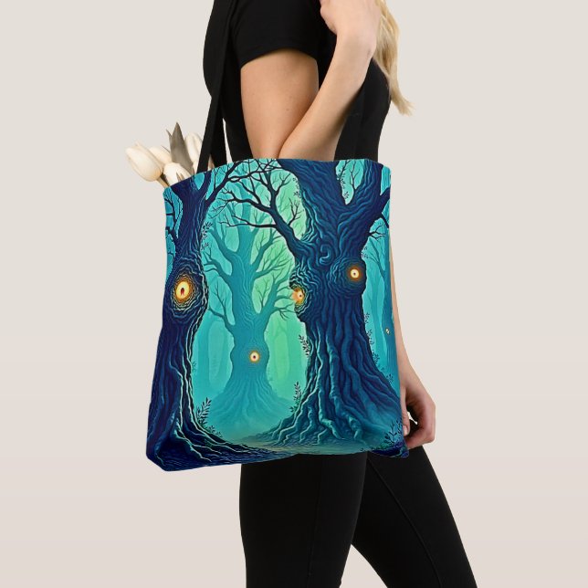 Mystical Forest Watchers Tote Bag (Close Up)
