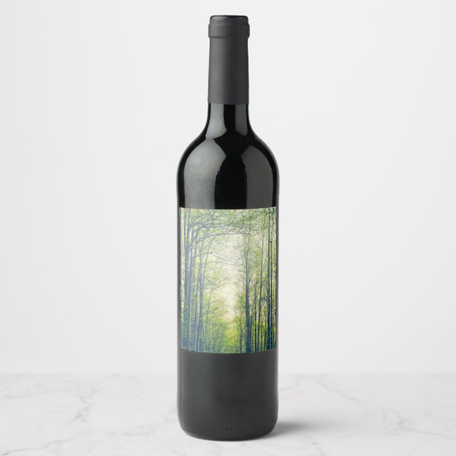 Mystical forest wine label (Front)