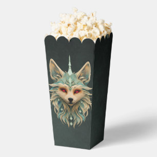 Mystical fox with piercing red eyes. favour box