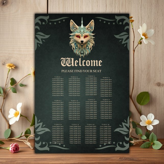 Mystical fox with piercing red eyes poster (Creator Uploaded)