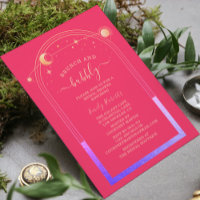 Mystical Fuchsia Pink Gold Bridal Shower