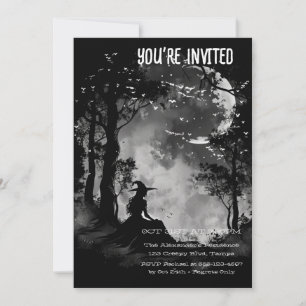 Mystical Full Moon Custom Invitation