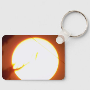 Mystical Full Moon Metal Key Ring