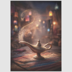 Mystical Genie Lamp Decoupage Tissue Paper