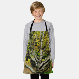 Mystical Gnarled Karelian Birch Tree Apron