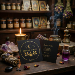 Mystical Gold Moon Ritual Business Card