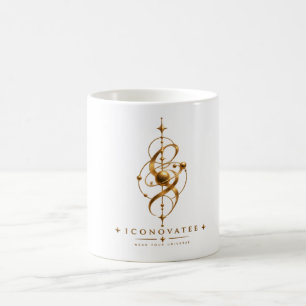 Mystical Gold Orbital Celestial Design Coffee Mug