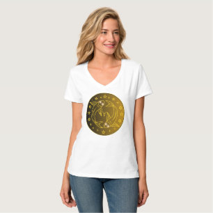 Mystical Golden Zodiac Pisces T-Shirt