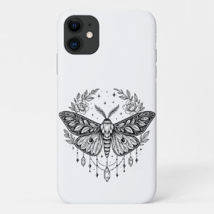 Mystical Gothic Moth Botanical Celestial Line Art Case-Mate iPhone Case