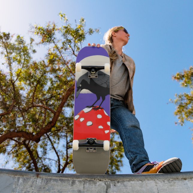Mystical Gothic Raven Skateboard (Outdoor 1)