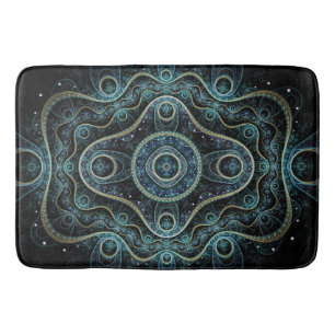 Mystical Grand Royal Julian Fractal Mandala Art Bath Mat