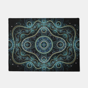 Mystical Grand Royal Julian Fractal Mandala Art Doormat