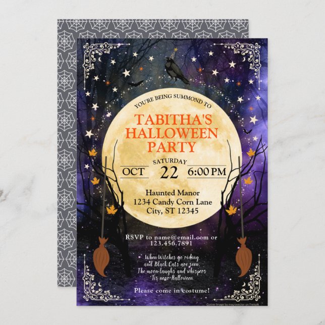 Mystical Halloween Party  Invitation (Front/Back)
