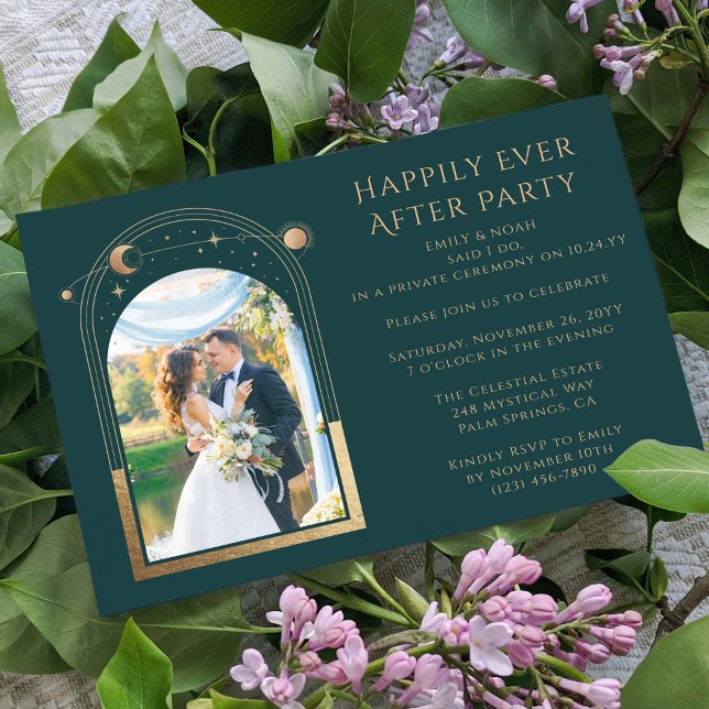 Mystical Happily Ever After Wedding Reception Invitation (Creator Uploaded)