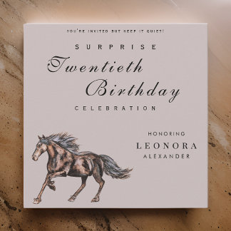 Mystical Horse ANY Surprise Birthday Party Invitation