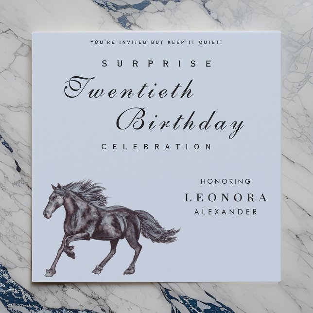 Mystical Horse ANY Surprise Birthday Party Invitation (Creator Uploaded)