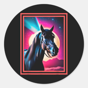 Mystical Horse Lover Horseback Riding Stable Life Classic Round Sticker