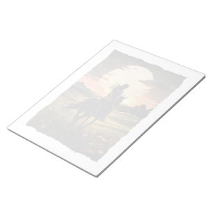 Mystical Horse & Sunset Design Notepad
