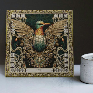 Mystical Hummingbird Tribal Jewel Tribute Tile