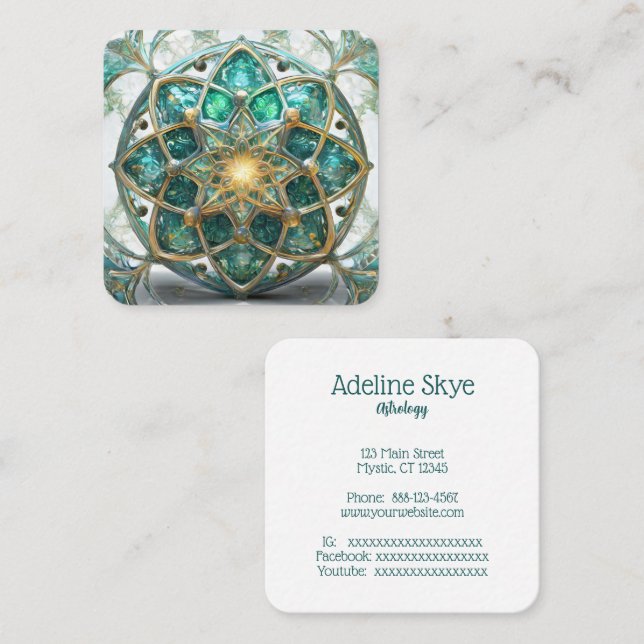 Mystical image square business card (Front/Back)