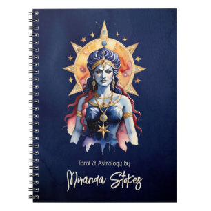 Mystical Inanna Celestial Star Goddess Tarot Notebook