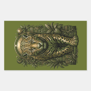 Mystical Jaguar Rectangular Sticker