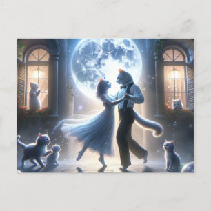 Mystical Kitty Dancing Postcard