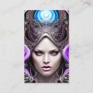 Mystical Lady with Iredescent Eyes Business Card
