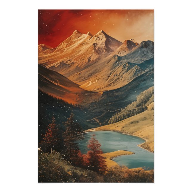 Mystical Lake Reflections Poster (Front)