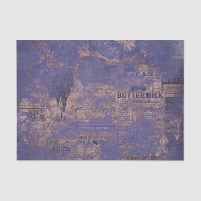 Mystical Lavender Decoupage  Tissue Paper (Front)