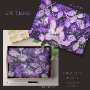 Mystical Lavender & Gold Decoupage Paper