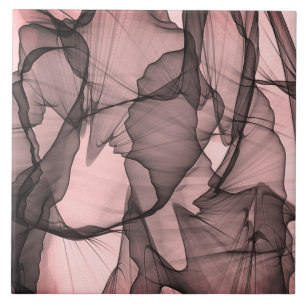 Mystical Layer of Chiffon Scarves Black N Pink Tile