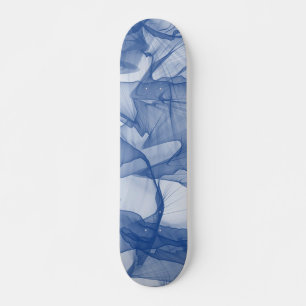 Mystical Layer of Chiffon Scarves Blue Skateboard