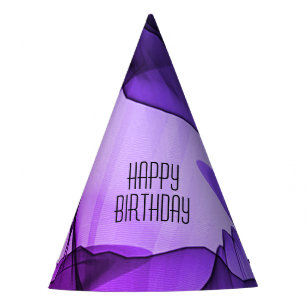 Mystical Layer of Chiffon Scarves Plum Party Hat