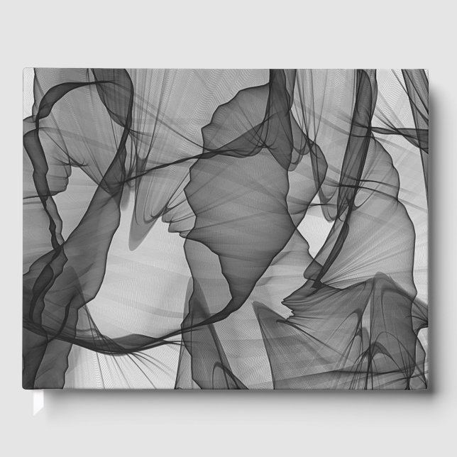 Mystical Layer of Chiffon Scarves Texture Design Guest Book (Front)