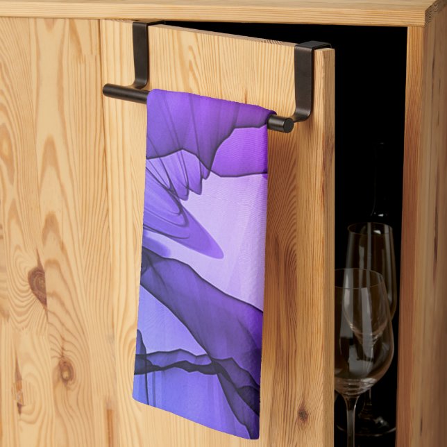 Mystical Layer of Plum Tea Towel (Thirds Fold)