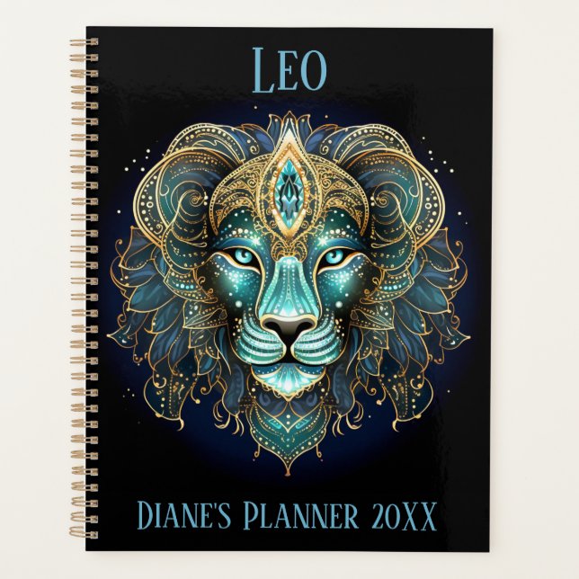 Mystical Leo Zodiac Artwork  Planner (Front)
