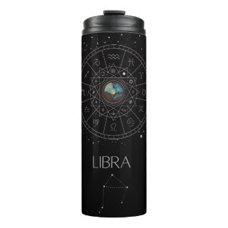 Mystical Libra Zodiac Sign Celestial Constellation Thermal Tumbler
