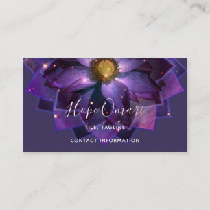 Mystical Lotus Flower Mandala New Age Business Card