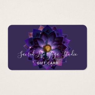 Mystical Lotus Flower Mandala   New Age Gift Card