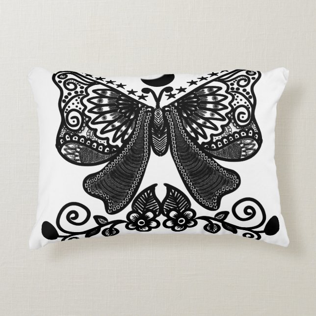 Mystical Luna Moth | Celestial Gothic Insect Art | Decorative Cushion (Front)
