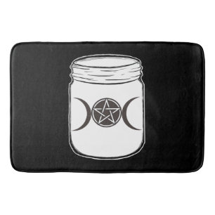 Mystical Magic Moons Triple Goddess Mason Jar Bath Mat