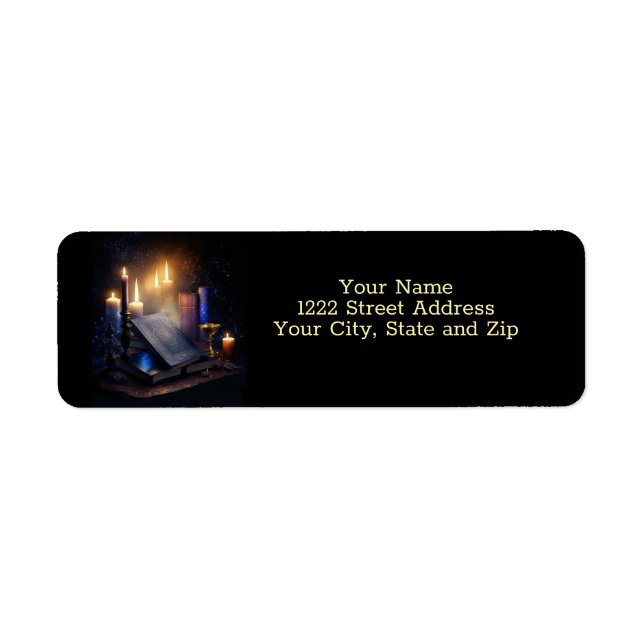 Mystical Magical Candles and Books Return Address  (Front)