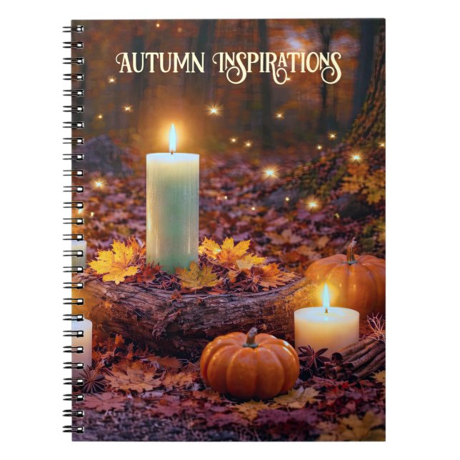 Mystical Magical Enchanting Candles Autumn Notebook (Front)