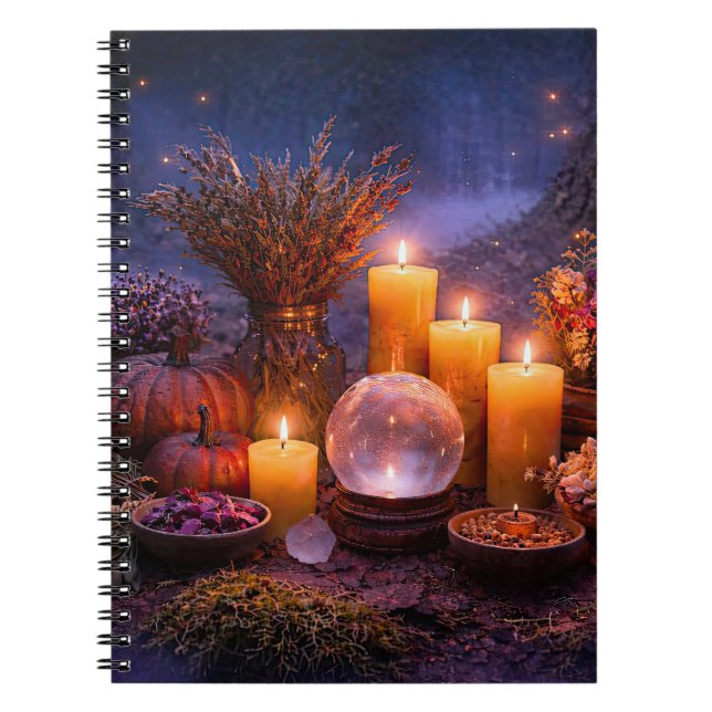 Mystical Magical Enchanting Candles Night Notebook (Front)