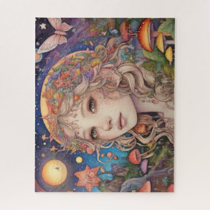 Mystical Magical Fantasy Girl  Jigsaw Puzzle
