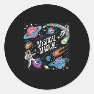 Mystical Magical Retro Aesthetic Space Gift Men Wo Classic Round Sticker