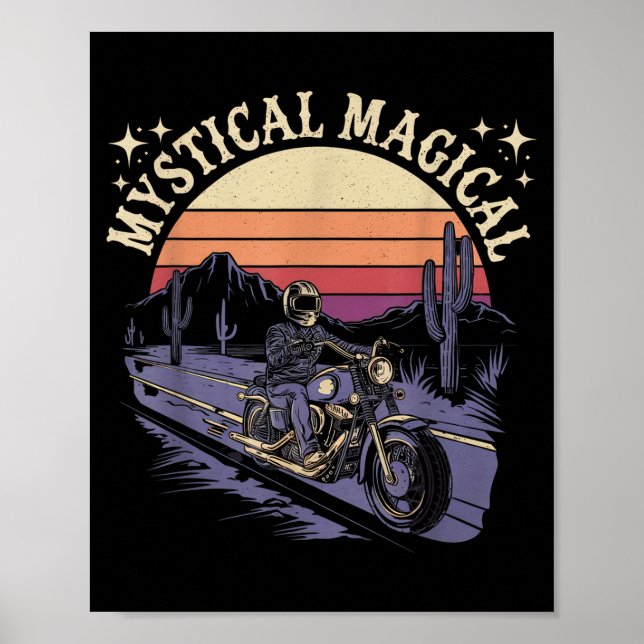 Mystical Magical Retro Aesthetic Space Gift Men Wo Poster (Front)